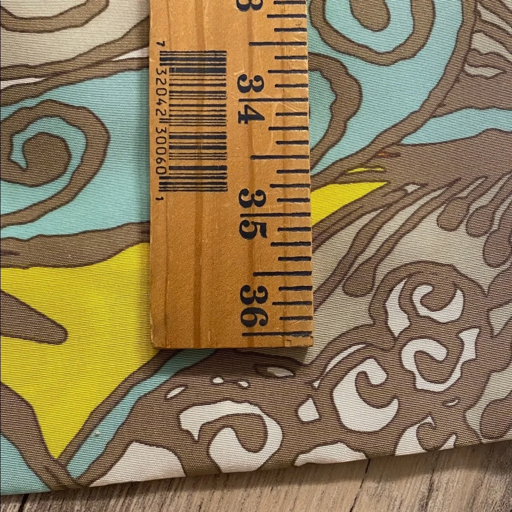 Kate Spade Silk Butterfly Shift Dress Teal Amber Citrus LARGE